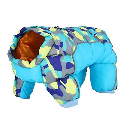 für Haustierhund, für Welpen, Winter Warmer Overalls, gelbe Tarnung Dicker Mantel, Kleidung für Hunde im Winter (16#) von MMABEUTF