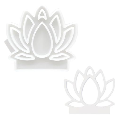 MMDOCO Silikonformen Gießformen Kerzenhalter, Epoxidharz Lotusharzformen, DIY Kombination Silikonform Kerzenhalter, Coaster Resin Molds, Gipsformen zum Gießen (Einsatz - Lotus) von MMDOCO
