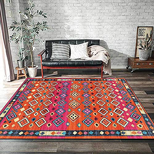 Moderner Designer Teppich Nordic Teppiche Lila rot orange gelb Rautengeometrie Wohnzimmer/Schlafzimmer/Arbeitszimmer/Couchtisch 150*200 von MMDSNX