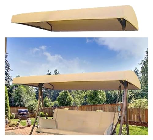 Hollywoodschaukel Dachbezug Rip Proof Garten Hängematte Top Abdeckung for Outdoor Terrasse Park Deck Sitz Poolside Möbel(74''x49.2''/188x125cm) von MMDXDLX