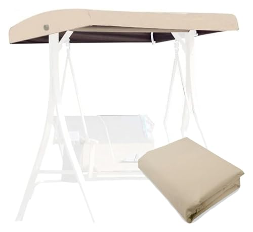Hollywoodschaukel Dachbezug Wasserdichte Sonnenschutzabdeckung for den Außenbereich for 2/3-Sitzer-Möbelstühle im Freien, nur wasserabweisende Abdeckung for die Gartenhängematte(141x125cm/55.5x49.2in) von MMDXDLX
