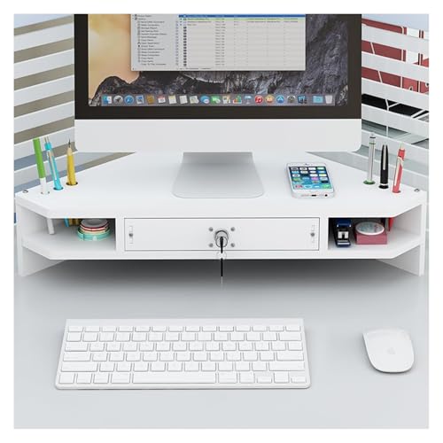 MMDXDLX Eck-Monitorständer 2-stufiger Desktop-Computer-Riser aus Holz, dreieckiges Schreibtisch-Organizer-Lagerregal for das Büro MMDXDLX Eck-Monitorständer 2-stufiger Desktop-Computer-Riser aus Holz, dreieckiges Schreibtisch-Organizer-Lagerregal for das Büro von MMDXDLX