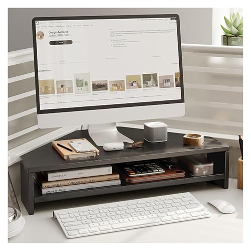 MMDXDLX Eck-Monitorständer 5" Hohe Desktop-Eckmonitorständer, Mehrzweck-Schreibtisch-Aufbewahrungsregal for Notebook/Drucker(Black) von MMDXDLX