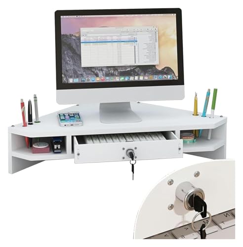 MMDXDLX Eck-Monitorständer Ergonomischer Eckmonitorständer, universelles Desktop-Organizer-Regal for Arbeitszimmer/Büro von MMDXDLX