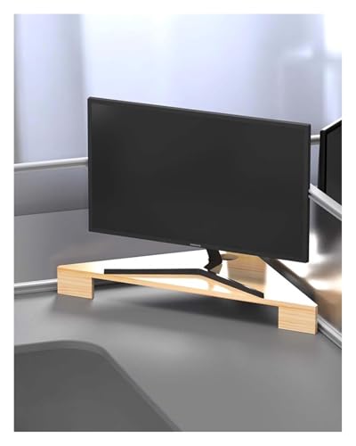 MMDXDLX Eck-Monitorständer Monitorständer for Desktop-Computer aus Massivholz, große Schreibtischregale, platzsparend, Organisationsregal for Home-Office-Tische(Natural,7.5cm (3in)) von MMDXDLX