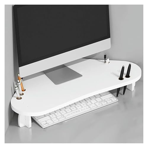 MMDXDLX Eck-Monitorständer Platzsparender Desktop-Eckregal-Bildschirmständer, Monitor-Hebeständer for Computerfernseher(White) von MMDXDLX