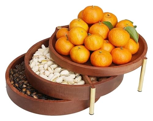 MMDXDLX Snackbox mit Fächern Mehrschichtige Nuss-Nuss-Servierplatte, multifunktionales Party-Snack-Tablett(16 * 13.5 * 11cm) von MMDXDLX