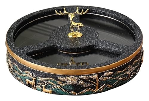MMDXDLX Snackbox mit Fächern Nussschale Harz Trockenobstschale mit Deckel Wohnzimmer Snack Candy Box Home Desktop Deco MMDXDLX Snackbox mit Fächern Nussschale Harz Trockenobstschale mit Deckel Wohnzimmer Snack Candy Box Home Desktop Deco von MMDXDLX
