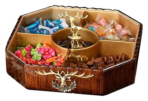 MMDXDLX Snackbox mit Fächern Nussschale Trockenobstschale mit Acryldeckel Unterteiltes Serviertablett Snack Organizer MMDXDLX Snackbox mit Fächern Nussschale Trockenobstschale mit Acryldeckel Unterteiltes Serviertablett Snack Organizer von MMDXDLX