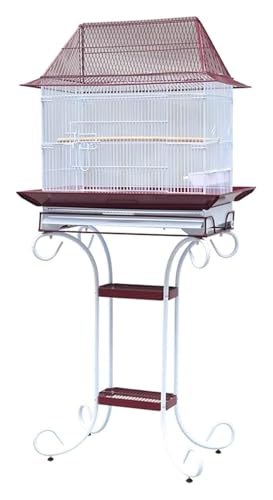 Vogelkäfig Wellensittich Käfig Multifunktional Vogelhabitat für Futterruhe und Flug Vogelkäfig mit herausziehbarer Wanne tragbar von MMDXDLX