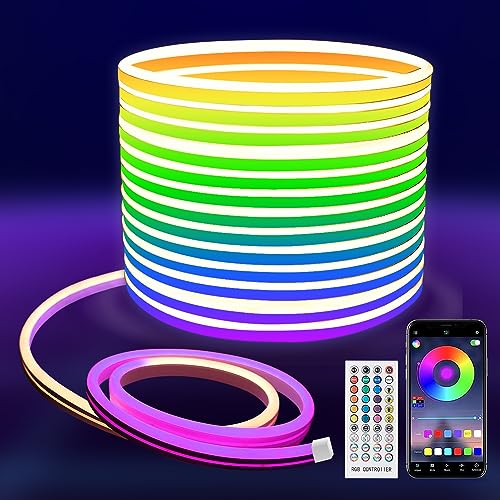 MMEEVT 10m Neon Led strip,APP Steuerung,mit Fernbedienung, IP67 wasserdichte flexible LED Streifen, 24V RGB LED band Neon Seil Lampe, anwendbar auf Schlafzimmer, Raum und Außendekoration MMEEVT 10m Neon Led strip,APP Steuerung,mit Fernbedienung, IP67 wasserdichte flexible LED Streifen, 24V RGB LED band Neon Seil Lampe, anwendbar auf Schlafzimmer, Raum und Außendekoration von MMEEVT