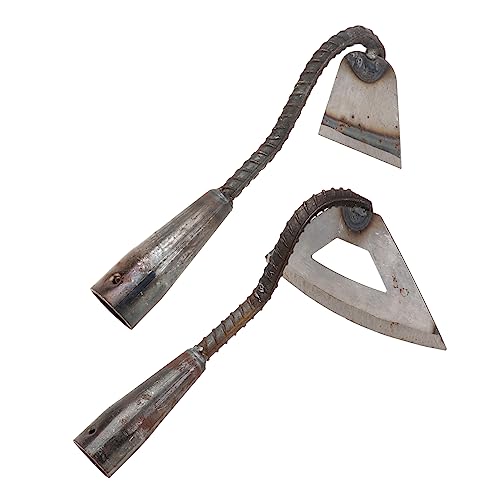 2pcs Haushalt Kleine Hacke Gabelhacke Garten Hackwerkzeug Garten Spitzhacke Gartenwerkzeug Manuelle Unkrautwerkzeuge T-Werkzeug Hula Hacke Unkrautjäter Outdoor Gartenhacken Mangan Stahl Pflanzenhacke von MMFGFDSAJKYGD