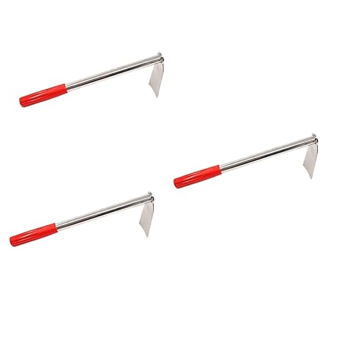 Kleine Hacke aus Edelstahl, geschweißte Gartenhacke, Unkrautjäterhacke, Blumenpflanzhacke, Handhacke für Gartenharke, Edelstahlhacke, Gartenhacke, Handhacke, Arbeitslicht, Graben Sie eine Hacke (rot, von MMFGFDSAJKYGD