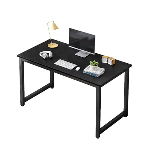 Schreibtisch 120 cm Home Schreibtisch Computertisch Schlafzimmer Lerntisch einfach Einzeln Schwarz Lernstation Schreibtisch Organizer Schreibtisch (Schwarz 120 x 60 x 75 cm) von MMFGFDSAJKYGD