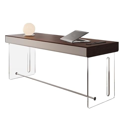 Schreibtisch Home Office minimalistisches Schreibtischlampe Luxus Modern Computertisch Massivholz Schreibtisch Acryl Schreibtisch Schreibtisch Modern Gerader Tisch (140 x 65 x 75 cm) (One Color von MMFGFDSAJKYGD