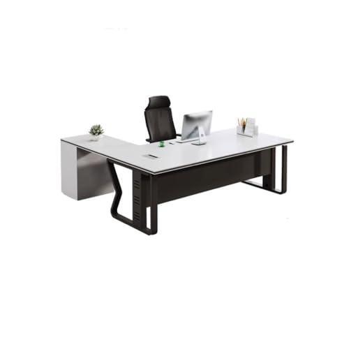 Schreibtisch für Zuhause Büro als moderner Schreibtisch Chef-Präsident Einzelmöbel Bürotisch Schreibtisch Leiter Schreibtisch Schreibtisch überlegener Schreibtisch moderner gerader Tisch (B) (One von MMFGFDSAJKYGD