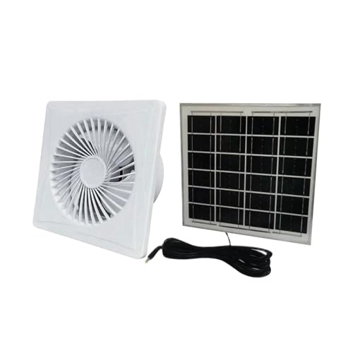MMFURHHAY Solar 12V Abluftventilator Lüftung Fenster Wandventilator(6 in 8W Solar panels) von MMFURHHAY