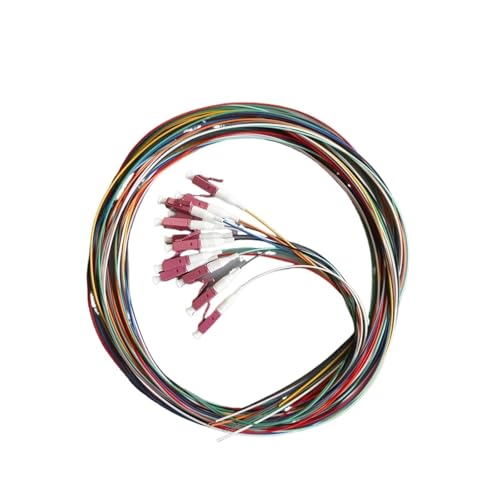 OM4 12-adriges Glasfaserbündel, farbiges Pigtail, FTTH, Multimode, LC/UPC, 0,9 mm, 2 m von MMFURHHAY