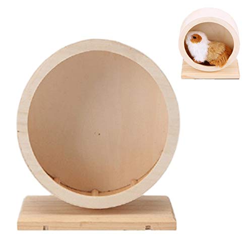 MMIAOO Rotierendes Riesenrad für Hamster, Laufspielzeug – Hamster Laufband,Geräuschloses Laufrad aus Holz, für Hamster, Meerschweinchen, Igel, Chinchilla (23,5 cm) von MMIAOO