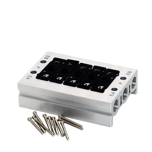 1 Stück SY3120 SY5120 SY7120 Magnetventile Abluftkrümmer SS5Y5-2F/3F/4F/5F/6F/7F Pneumatische Basisventilstation mit Dichtungen (4F, SY3120) von MMKBLRDI