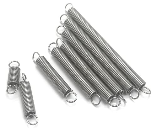 MMLFX 10 Stücke 304 Edelstahl Doppelhaken Kleine Zugfeder Hardware Zubehör Drahtdurchmesser 0,3 mm Außendurchmesser 3 mm Länge 10–50 mm (Length : 0.3 x 3 x 40mm) von MMLFX