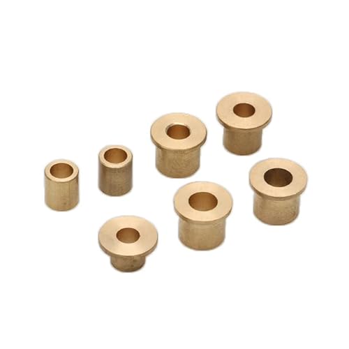 10 stücke Mini Messing Buchse Welle 2mm 3mm 4mm 5mm Ruder Flansch Welle Gleitlager for RC Köderboot DIY Modell Zubehör (Color : C 4x6mm Flange) von MMLFX