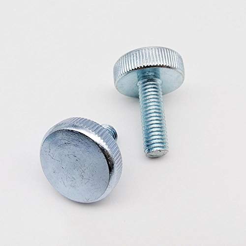 M3 M4 M5 M6 M8 M10 DIN653 GB835 Rändel Flachkopf 5 Stück Handfest Rändelschraube Vorhangfassade Glas Rändelschraube Werkzeuglos einstellen (Color : 12mm, Size : 5pcs M4) von MMLFX