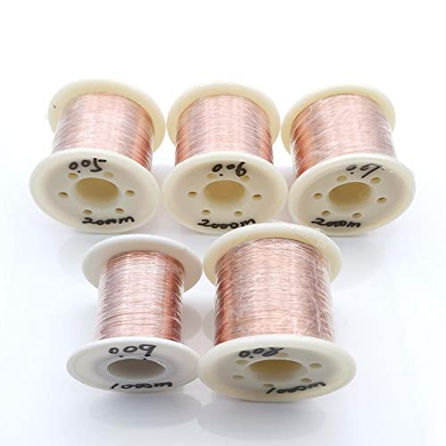 MMLFX 1 Stück Kupferdraht Polyurethan-Lackdraht 0,05 mm 0,06 mm 2000 m Qa-1-155 0,07 0,08 0,09 mm 1000 m 2000 m Meter/STK (Color : 0.09mm -1000m) von MMLFX