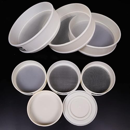 MMLFX 1 stück Runde Mehlsieb Lebensmittelgrade Nylon Mesh Kitchen Bohnenfiltersieb Bildschirmlabor Pulver Filtersiebesieer Sift 20 cm Durchmesser 8-500mesh (Size : 150Mesh 0.1mm) von MMLFX