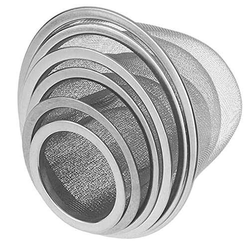 MMLFX 2 Stück Edelstahlgewebe Tee-Ei Sieb Teekanne Teeblatt Gewürzfilter Trinkgeschirr Durchmesser 5-9,5 cm Wiederverwendbar for die Küche (Size : 9.5CM) von MMLFX