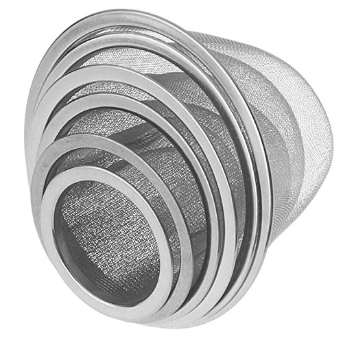 MMLFX 5 Stück wiederverwendbares Edelstahl-Mesh-Tee-Ei Sieb Teekanne Teeblatt Gewürzfilter Trinkgefäße Küchenzubehör 5 Größe (Color : 8.8CM) von MMLFX