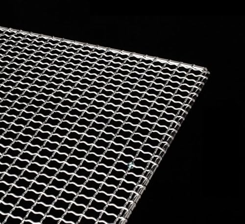 MMLFX Quadrat Grill Grill 304 Edelstahlnetz Grill Grills Gittergitter verdrahtete Rack Carbon Kochen Backnetz -Grill 47 Größen (Color : 41x23cm) von MMLFX