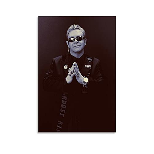 MMMU Elton John Classic Rock Star Poster, dekoratives Gemälde, Leinwand, Kunstdruck, für Wohnzimmer, Schlafzimmer, ästhetische Poster, 20 x 30 cm von MMMU