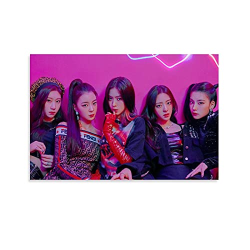 MMMU K-pop Girl Group ITZY Poster, dekoratives Gemälde, Leinwand, Wandkunstdruck, Wohnzimmer, Schlafzimmer, ästhetische Poster, 30 x 45 cm von MMMU