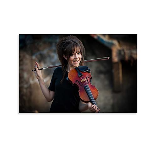 MMMU Lindsey Wandbild, Motiv: Stirling Smile, Violinist, niedliches Mädchen, Frau, dekoratives Gemälde, Leinwand, Kunstdruck, für Wohnzimmer, Schlafzimmer, ästhetische Poster, 20 x 30 cm von MMMU