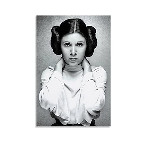 MMMU Prinzessin Leia Carrie Fisher Poster, Wandkunst, Leinwanddruck, Poster, Dekoration für Schlafzimmer, 30 x 45 cm von MMMU