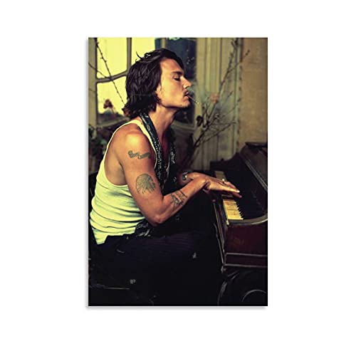 MMMU Schauspieler Star Johnny Depp Poster, dekoratives Gemälde, Leinwand, Wandkunst, Kunstdruck, Wohnzimmer, Schlafzimmer, ästhetische Poster, 20 x 30 cm von MMMU