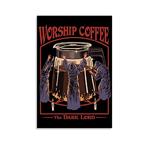 MMMU Steven Rhodes Worship Coffee Poster Home Wall Art Decor Canvas Picture Print Poster 40 x 60 cm von MMMU