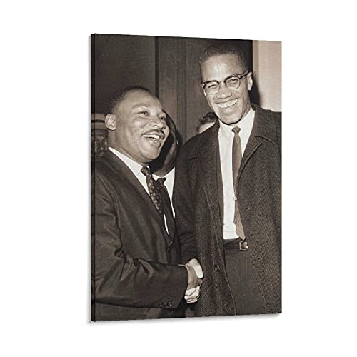 Malcolm X und Martin Luther King Jr. Poster, Wandkunst, Poster, Leinwanddruck, modernes Familienschlafzimmer, ästhetisches Dekor, 20 x 30 cm von MMMU