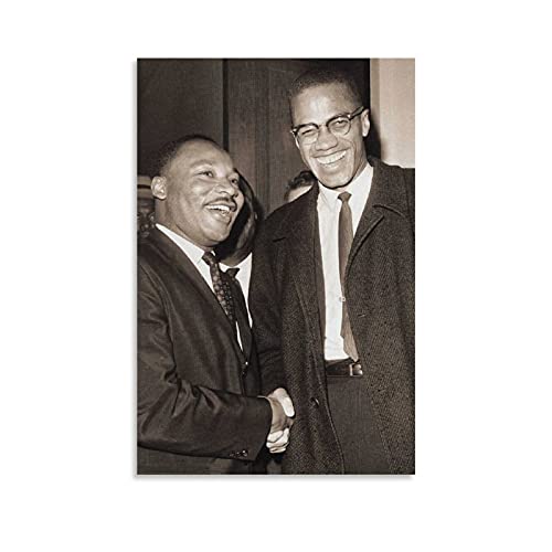 Malcolm X und Martin Luther King Jr. Poster, dekoratives Gemälde, Leinwand, Wandkunst, Kunstdruck, Wohnzimmer, Schlafzimmer, ästhetische Poster, 20 x 30 cm von MMMU