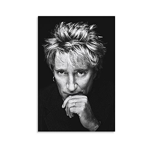 Rod-Stewart Classic Rock Star Poster, Wandkunst-Poster und Leinwand-Kunstdruck, modernes Familienschlafzimmer, ästhetische Dekoration, 50 x 75 cm von MMMU