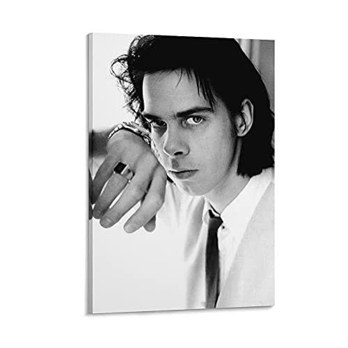 Wandposter mit Nick Cave und Leinwand, modernes Design, 20 x 30 cm von MMMU