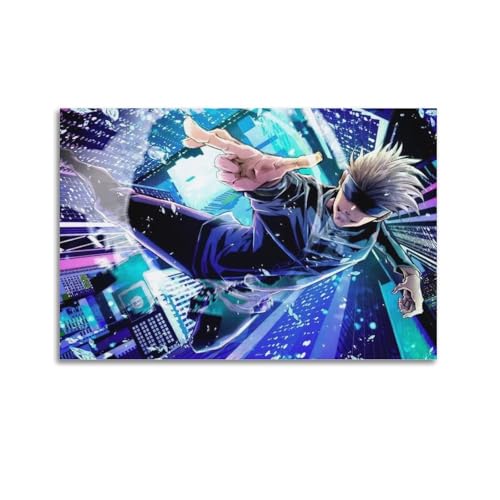 Jujutsu Kaisen Gojo Satoru Anime-Poster, dekorative Malerei, Leinwand, Wandposter und Kunstdruck, moderne Familienschlafzimmer-Dekoration, Poster, 40 x 60 cm Jujutsu Kaisen Gojo Satoru Anime-Poster, dekorative Malerei, Leinwand, Wandposter und Kunstdruck, moderne Familienschlafzimmer-Dekoration, Poster, 40 x 60 cm von MMNGHB