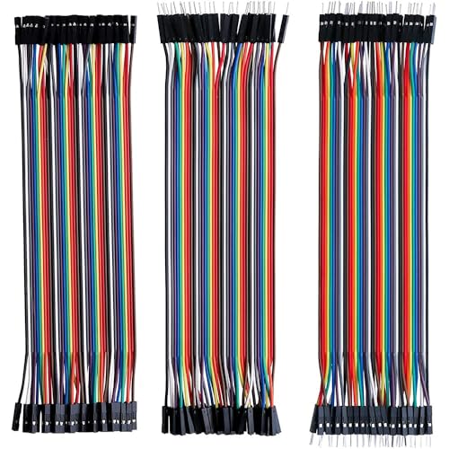 MMOBIEL 120 mehrfarbige Dupont Überbrückungskabel für Prototypfertigung, 40 Pin M/F, M/M, F/F, Flachkabel - Set kompatibel mit Bastelprojekten Arduino, Raspberry Pi 2 3 4 - Länge 20cm MMOBIEL 120 mehrfarbige Dupont Überbrückungskabel für Prototypfertigung, 40 Pin M/F, M/M, F/F, Flachkabel - Set kompatibel mit Bastelprojekten Arduino, Raspberry Pi 2 3 4 - Länge 20cm von MMOBIEL
