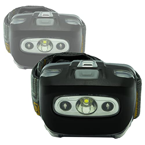 MMOBIEL 2 Stück Stirnlampe Flash Light LED - 1000 Lumen 7 Modi Wasserfest für Campingausrüstung, Outdoor, Notfall, Laufsport, inkl. verstellbarem Stirnband und roter Sicherheitsleuchte von MMOBIEL