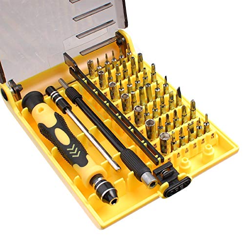 MMOBIEL Schraubendreher Set - 45 in 1 Magnetische Mini Schraubendreher Set - JK-6089B - Torx Bit Präzision Schraubendreher Set für Handy Laptop Spielzeug Uhren Kamera Brillen usw von MMOBIEL