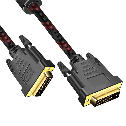 MMOBIEL DVI-Stecker zu DVI-Stecker-Adapter - DVI-D Dual Link zu DVI-D Dual Link - Video Kabel Konverter unterstützt Monitor, PC, TV, Gaming, Projektor - 1080p Full HD 60Hz – Vergoldete Anschlüsse 1.5m von MMOBIEL