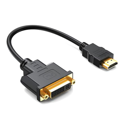 MMOBIEL HDMI auf DVI Kabel Adapter - Bidirektional – Stecker Buchse DVI-I Dual Link auf HDMI - Kabelkonverter Unterstützt Monitor, PC, TV, Gaming, Projektor - 1080p Full HD 60Hz - Gold Stecker 0.3 m von MMOBIEL