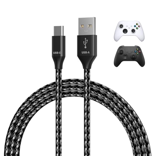 MMOBIEL USB-C Ladekabel für Xbox Controller 2er-Pack – 2m Geflochtenes Schnellladekabel – USB-A auf Type-C – 18W Schnellladen & 480Mbit/s Daten, Robust & Verhedderungsfrei von MMOBIEL