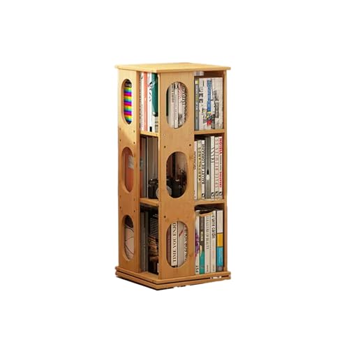 MMOU Drehbares Bücherregal aus Holz 360 Grad Einfaches, Modernes Lagerregal Haushaltsregal Mit Großer Kapazität Bodenstehender Bilderbuchständer für Kinder (Size : 3 Layer) von MMOU